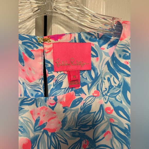 Lilly Pulitzer Trina Dress Size Medium in Bondi Blue My Little Peony - Picture 5 of 9